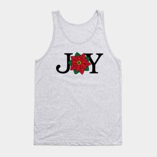 JOY Christmas Poinsettia Flower Tank Top